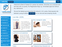 Tablet Screenshot of lanka-ads.com